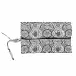 Knitting Sleeve or Case White and Black for single point needles or circular knitting needles. (Customize your bag with Fabric Fun Markers)